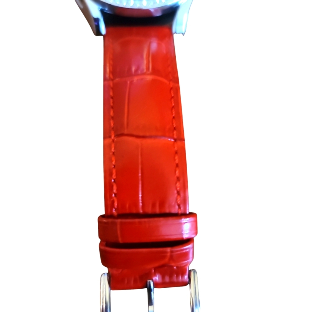 Fagwig Alligator Leather Watch Band 20mm Red